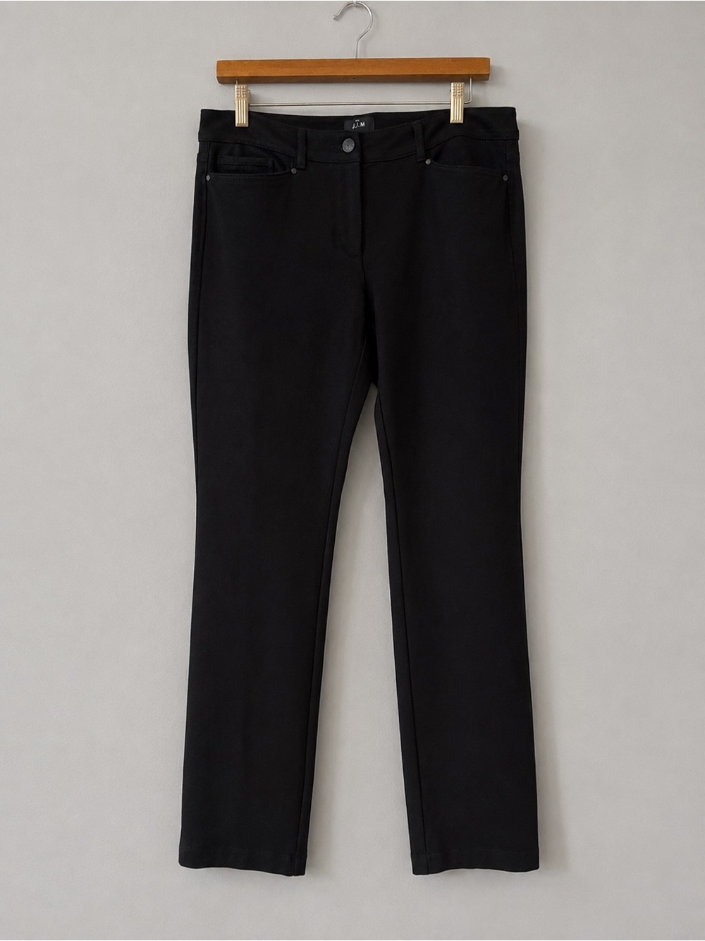 White House Black Market The Slim Black Pants Size 10 Stretch Straight Leg Caree